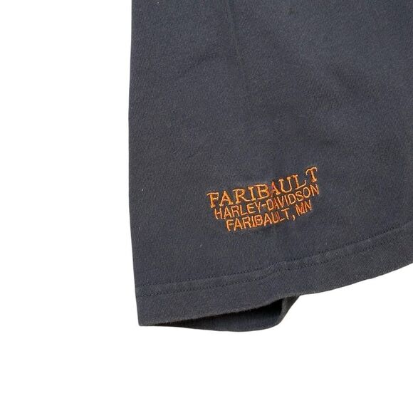 HARLEY-DAVIDSON Motorcycles Grey Faribault MN Tshirt Men’s Size Large - Picture 7 of 14